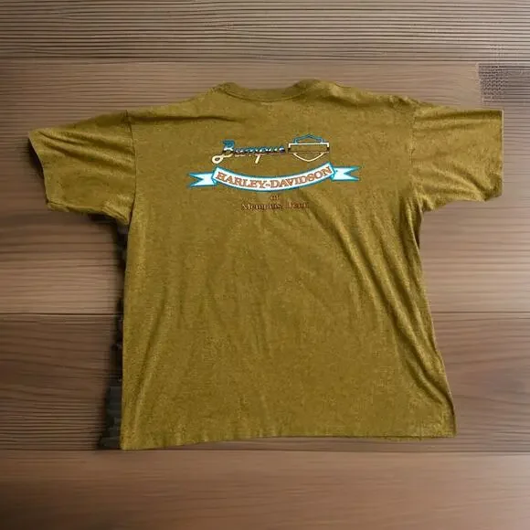 Harley Davidson T-Shirt Memphis, TN Bumpus Tan XXL Short Sleeve Graphic Cotton - Picture 2 of 5